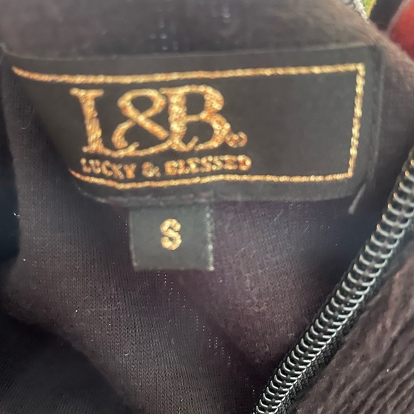 Lucky & Blessed Women’s 3/4 zip pullover long sleeve multicolored shirt - Picture 7 of 8